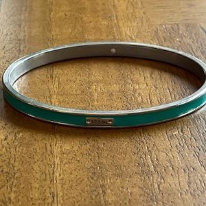 Fossil Enamel Teal Bangle
